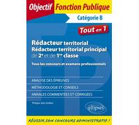 Rédacteur territorial, rédacteur territorial principal de 2e et de 1re classe - Tous les concours et examens professionnels - Philippe-Jean Quillien - Ellipses - broché - Scolaire / Universitaire