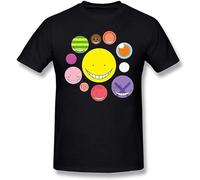 RedAeL Assassination Classroom T-Shirt Assassination Classroom Korosensei Face T-Shirt Mens Black T-Shirt M
