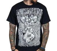 RedAeL Business Shirts Crew Neck Dying Fetus Men's Treachery T-Shirt Mens Black T-Shirt M
