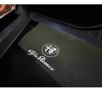 REDAEL Projecteur de Lumière de Porte pour Alfa Romeo Giulia Stelvio, Logo LED Éclairage Voiture Accessoires, 2 Pièces
