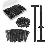 Redamancy 100 Pièces Attaches Autobloquantes Universelles en Nylon, Serre Câbles Rivets en Plastique, Attaches Cable Polyvalentes, pour Réparation Automobile, Fixation Rapide