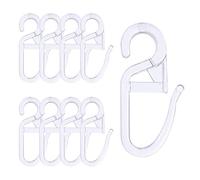 Redamancy 120 Pcs Crochet Rideaux, Clips de Rideau en Plastique, Roulant Crochets de Rideaux Transparent pour Voie Type Rideau
