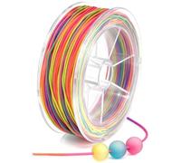 Redamancy 1mm x 35m Fil pour Bracelet Perle, Fil Elastique pour Bracelet Resistant, Cordon Arc-en-Ciel, Elastique Ficelle pour Perles, Bracelets, Colliers, Fabrication de Bijoux et Bricolage