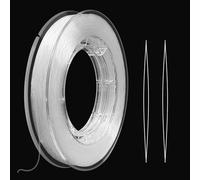 Redamancy 200m * 0.25mm Fil en Nylon InvisibleTransparent, Fil à Coudre Transparent, Chaîne de Fil en Nylon avec Aiguille à Perles, pour la Fabrication de Bijoux DIY, Collier, Bracelet, Artisanat