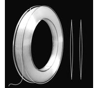 Redamancy 200m * 0.45mm Fil en Nylon InvisibleTransparent, Fil à Coudre Transparent, Chaîne de Fil en Nylon avec Aiguille à Perles, pour la Fabrication de Bijoux DIY, Collier, Bracelet, Artisanat