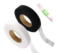 Redamancy 2Pcs Ourlet Thermocollant, 60mètres Bande Thermocollante Rideau, Bande Thermocollante Ourlet, Ruban Thermocollant, Pour Assembler Des Tissus, Pantalons, Rideaux,Vêtements,20mm