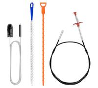 Redamancy 4 Pièces Furet Deboucheur Canalisation, Deboucheur Canalisation Brosse, Outil de Débouchage d'évier, Kit de Nettoyage Réutilisable et Polyvalent pour Égouts Cuisine, Douche, Toilettes, Évier