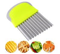Redamancy Coupe Pomme de Terre et Légumes - Couteau Ondulé à Frites en Acier Inoxydable - Pour Patates, Fruits, Salade