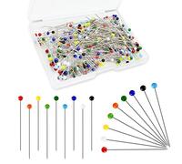 Redamancy Épingles Couture, 300 Pcs Epingle à Tête Ronde en Verre, 38 mm Epingles Couturiere Multicolores, pour Mercerie/Patchworkde/Couturière/Bijoux/Bricolage Décoration/Couture et d'Artisanat
