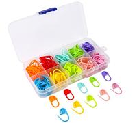 Redamancy Marqueur Tricot, 130 Pièces Marqueur Crochet, 10 Couleurs Anneaux Marqueurs Tricot, Marqueurs de Mailles Verrouillables, Marqueur Crochet Tricot pour Crocheté et Projets Tricotés, avec Boîte