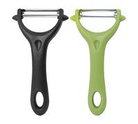Redamancy Peeler Légumes, 2 Pcs Éplucheur à Légumes Oscillant, Éplucheurs de Cuisine pour Fruits, Pommes de Terre, Légumes Tranchants(Noir, Vert)