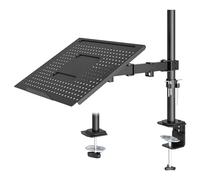 Redbat Bras de Ecran PC avec Plateau Ventilé, Entièrement Réglable pour Ecran LED LCD de 13 à 32 Pouces et Ordinateur Portable jusqu'à 16”, 2 Options de Montage, Inclinaible, Pivotant et Rotable