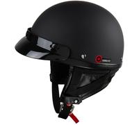 Redbike RB-520 Police Casque Jet, Noir mat, Taille L (59/60)