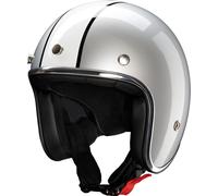 Redbike RB-755 Indiana, casque à jet XS Argent/Blanc Argent/Blanc