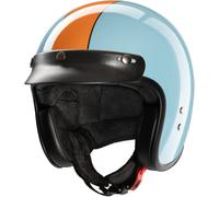 Redbike RB-801 Gasoline Casque jet, bleu/orange, Taille M (57/58)