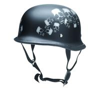Redbike RK 305 Skull Oldtimer Casque Jet, noir, Taille XL (61/62)