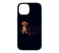 Redbone Coonhound Heartbeat EKG propriétaire de Chien Amusant Coque pour iPhone 14