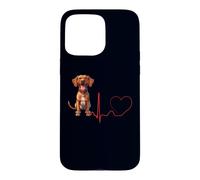 Redbone Coonhound Heartbeat EKG propriétaire de Chien Amusant Coque pour iPhone 15 Pro Max