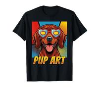 Redbone Coonhound Pop Art Chien Rétro Style Bande dessinée T-Shirt