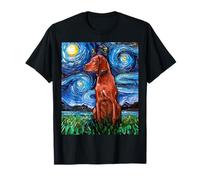 Redbone Coonhound Starry Night Art - Cadeau pour Amoureux des Chiens T-Shirt
