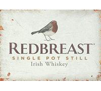 Redbreast Plaque en métal rétro pour bar à whisky irlandais 20,3 x 30,5 cm