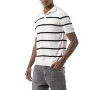 Redbridge by Tarz Cool Polo à manches courtes pour homme avec cordon de serrage et rayures Look rétro, Blanc., M
