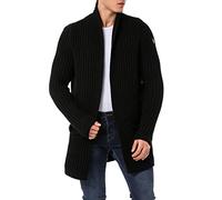 Redbridge Cardigan en tricot pour homme - Coupe longue, Noir , M