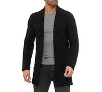 Redbridge Cardigan Long pour Hommes Coupe Droite décontracté Noir L