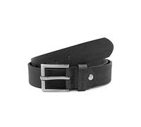 Redbridge Ceinture en Cuir rayée en nid d'abeille pour Hommes Noir