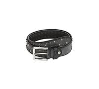 Redbridge Ceinture unisexe en cuir véritable avec rivets Ceinture robuste à rivets Ceinture en cuir, gris, 105 cm