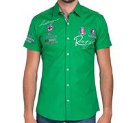 Redbridge - Chemise casual Homme - Red Bridge Men's Shirt R-2122 - Vert (Green) - FR : Medium (Taille fabricant : Medium)