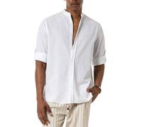 Redbridge Chemise décontractée en coton pour homme, Blanc., L