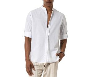 Redbridge Chemise décontractée en coton pour homme, Blanc., L