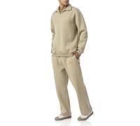 Redbridge Ensemble de survêtement décontracté avec col polo - Deux pièces confortables au look surdimensionné, olive, M