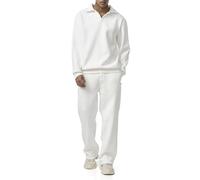 Redbridge Ensemble sweat décontracté avec col polo - Deux-pièces confortable au look oversized, Blanc., M