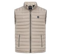 Redbridge Gilet matelassé avec fermeture éclair et col montant, beige, M