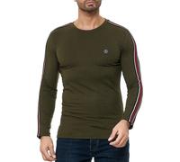 Redbridge Herren Slim-Fit Pullover Sweatshirt Manches Longues Col Rond Côtelé