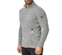 Redbridge Herren Strickjacke Cardigan Zippé Col Montant M3633 Noir