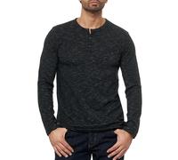 Redbridge Herren Sweatshirt Col Ronde Manche Longue Boutons Melange M2163