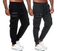 Redbridge Homme Cargo Pantalon de Jogging Jogger Loisirs Survêtement Double Zip