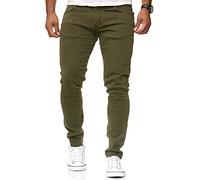 Redbridge Hommes Denim Jeans Coupe Slim Chino de Base Occasionnels Pantalon,Kaki,36W / 32L