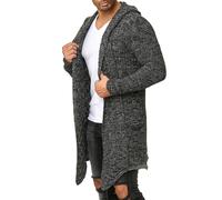 Redbridge Hommes Veste Tricotée Veste Gilet Asymétrique Long Coupe Capuche