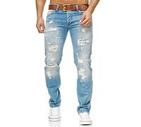 Redbridge Jean pour homme Destroyed Denim Coupe droite RB-157 RB-162 RB-171, Rb-171 - Bleu clair, 34W x 30L