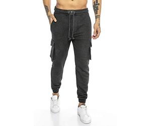 Redbridge Jogger Pants Pantalons de survêtement Sweat-Pants Premium Silver Skull Gris foncé S