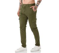 Redbridge Pantalon chino cargo basique en coton pour homme, kaki, 40W / 34L
