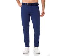 Redbridge Pantalon chino pour homme avec ceinture Confortable pantalon décontracté et d'affaires, indigo, 34W / 32L