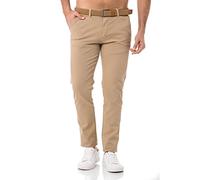 Redbridge Pantalon chino pour homme avec ceinture Confortable pantalon décontracté et d'affaires, sable, 32W / 32L