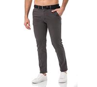 Redbridge Pantalon chino pour homme avec ceinture Pantalon décontracté et d'affaires confortable, anthracite, 34W / 34L