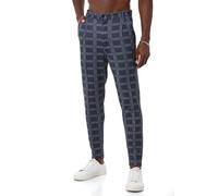 Redbridge Pantalon chino pour homme - Pantalon décontracté à carreaux avec taille élastique, anthracite, L