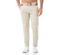 Redbridge Pantalon Chino pour Hommes avec Ceinture Basic Slim Stretch